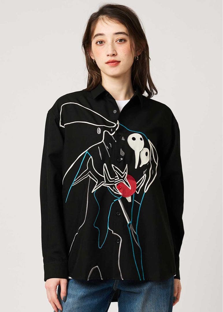 ★新品！グラニフ×新世紀エヴァンゲリオン 「使徒、襲来」｜ルーズシャツ XL