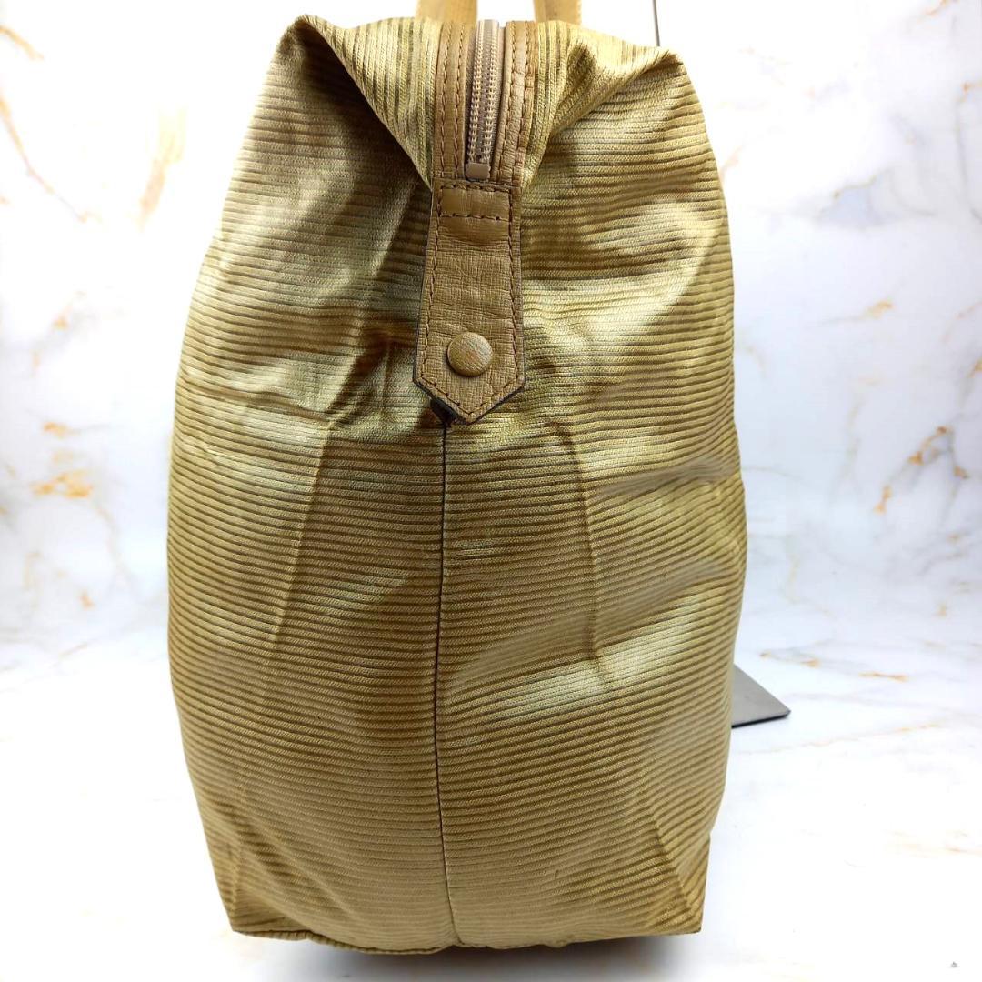 イヴサンローラン　ボストンバッグ　大容量　YSL　ベージュ　肩掛け　ヴィンテージ