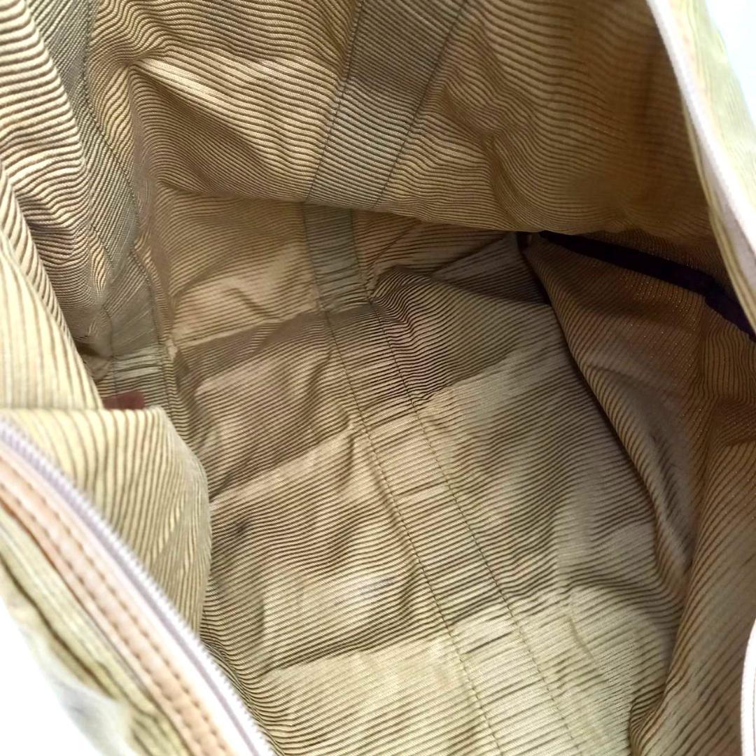 イヴサンローラン　ボストンバッグ　大容量　YSL　ベージュ　肩掛け　ヴィンテージ