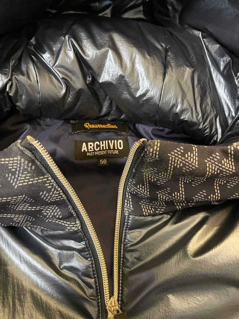 レザレクション　アルチビオ別注　フード付きベスト 50 ネイビー