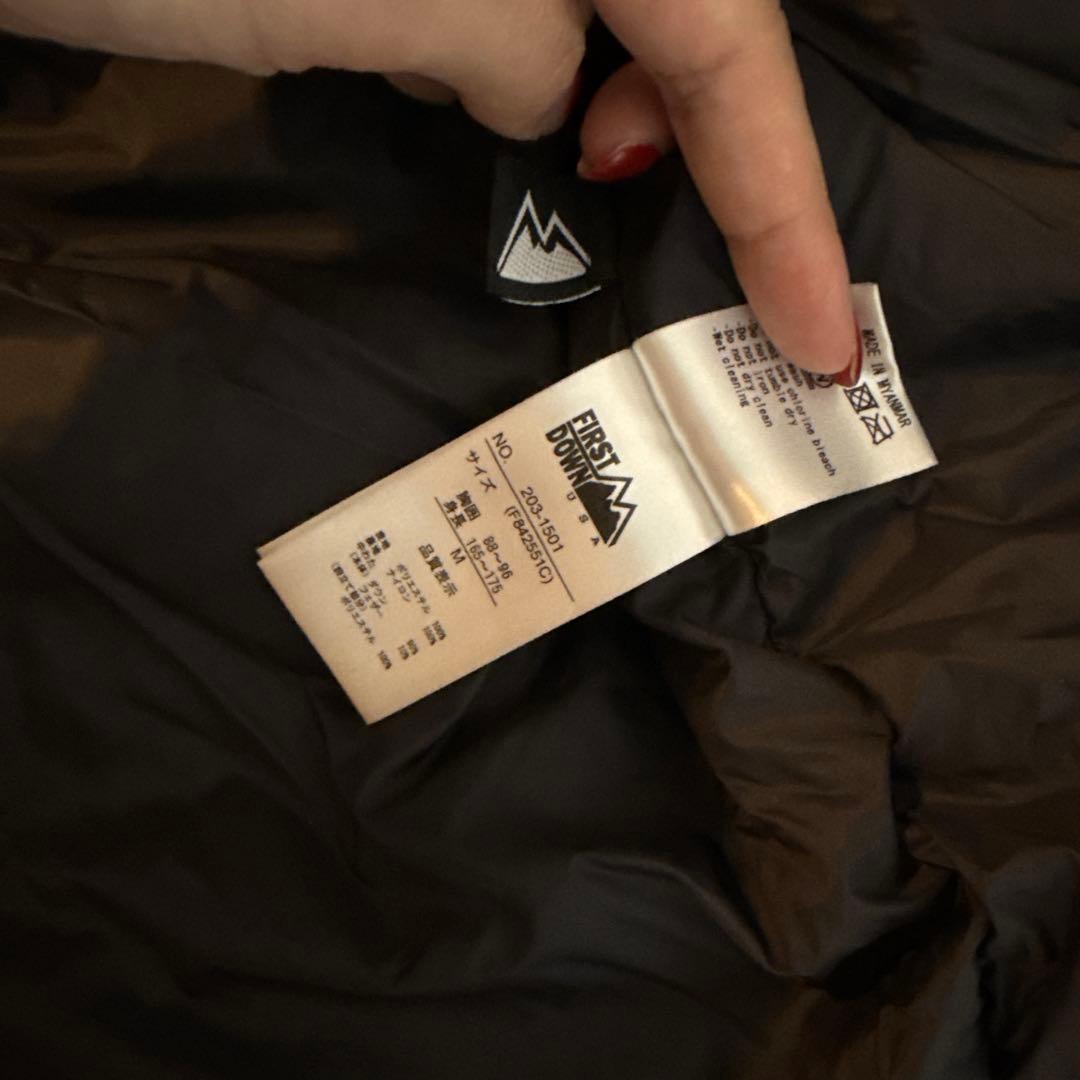 FIRST DOWN ブラック ダウンジャケット　M