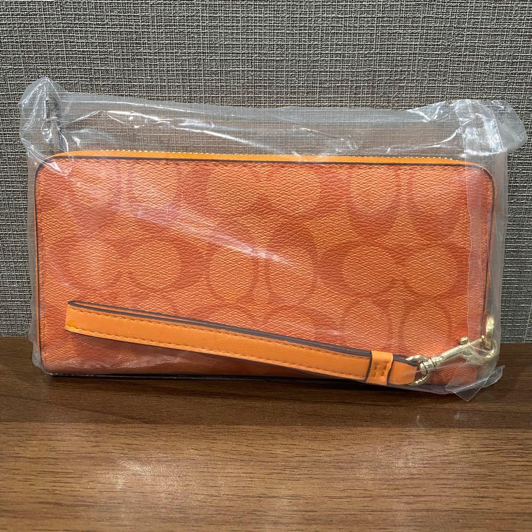 【新品未開封】coach コーチ レディース　長財布　オレンジ　ウォレット　財布