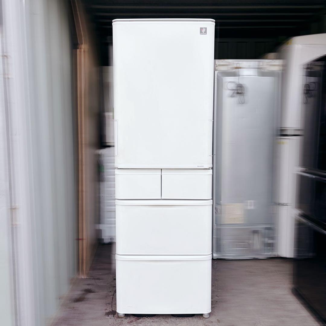 運搬取付無料！超美品マットオフホワイト純正SHARP清潔スリム冷蔵庫！完動品！