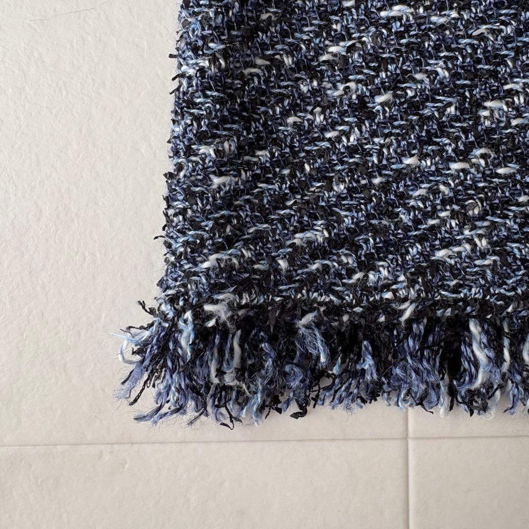 美品✨《iCB》小泉今日子着用　デニムライクツィード ニットジャケット　L