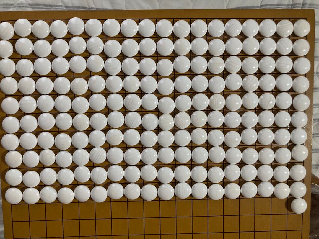 【美品】【再値下げ】　蛤碁石181個　那智黒石182個　35号　欅碁笥セット