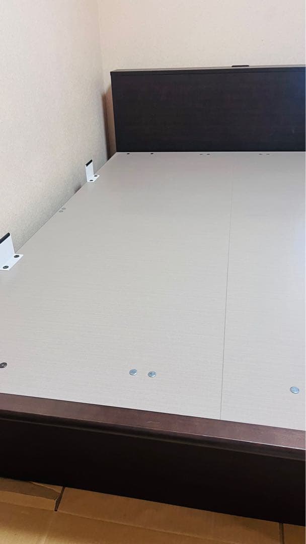 【送料込み】TOKYO BED 高品質 ダブルベッドフレーム 跳ね上げ式収納