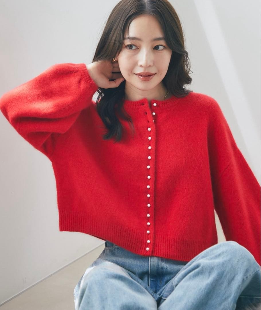 り*ご様 ヘアリーウール前後２WAYカーディガン