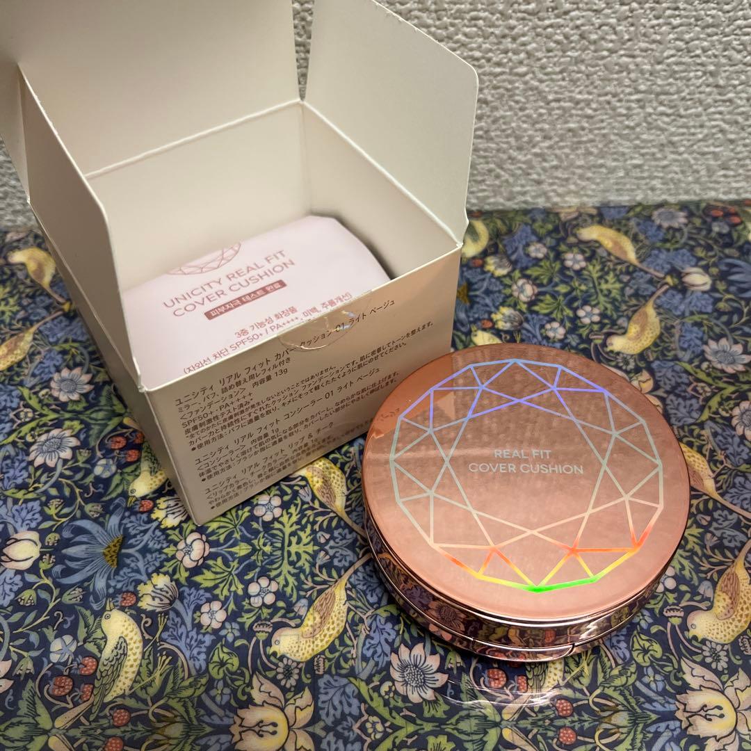 ユニシティ ファンデ リアルフィットカバークッション 02 ナチュラルベージュ