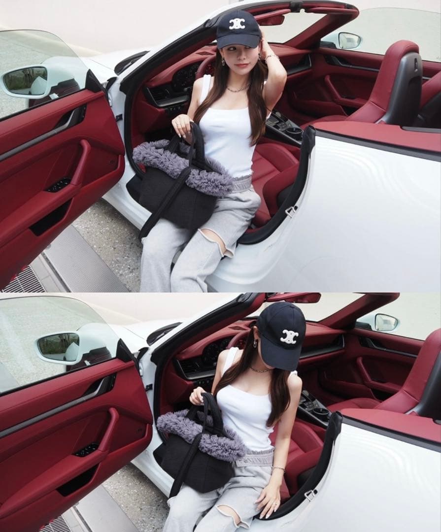 週末限定価格！！ROSEAURA チュールヌビバッグ hinaコラボ　ブラック