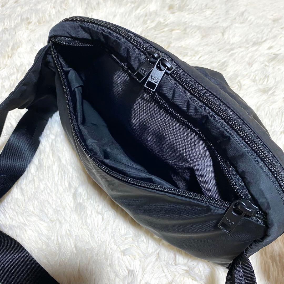 【良品】★Y-3 adidas★クロスボディバッグ★黒 ロゴ 多ポケット 袋内蔵