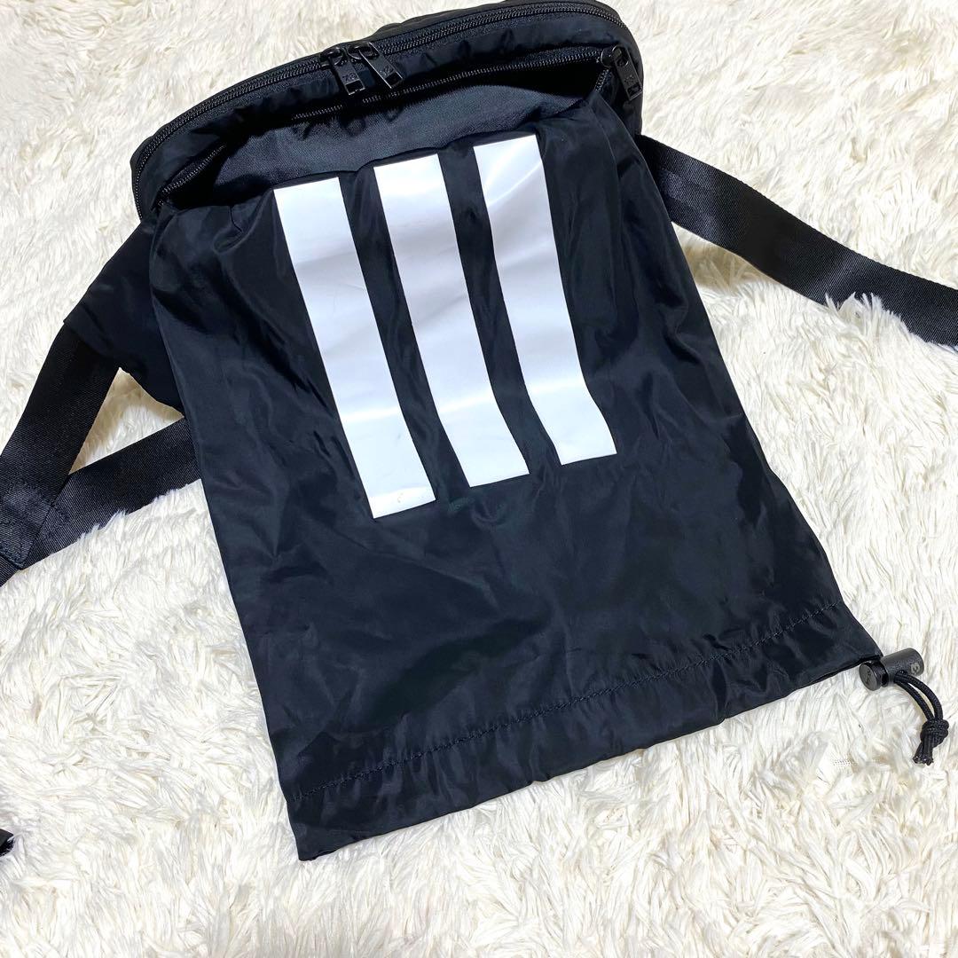 【良品】★Y-3 adidas★クロスボディバッグ★黒 ロゴ 多ポケット 袋内蔵