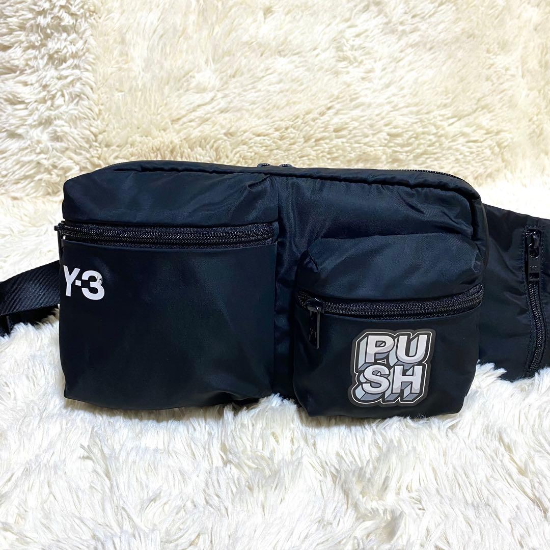 【良品】★Y-3 adidas★クロスボディバッグ★黒 ロゴ 多ポケット 袋内蔵