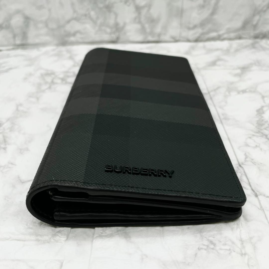 未使用級✨ Burberry バーバリー　長財布 二つ折り スモークドチェック