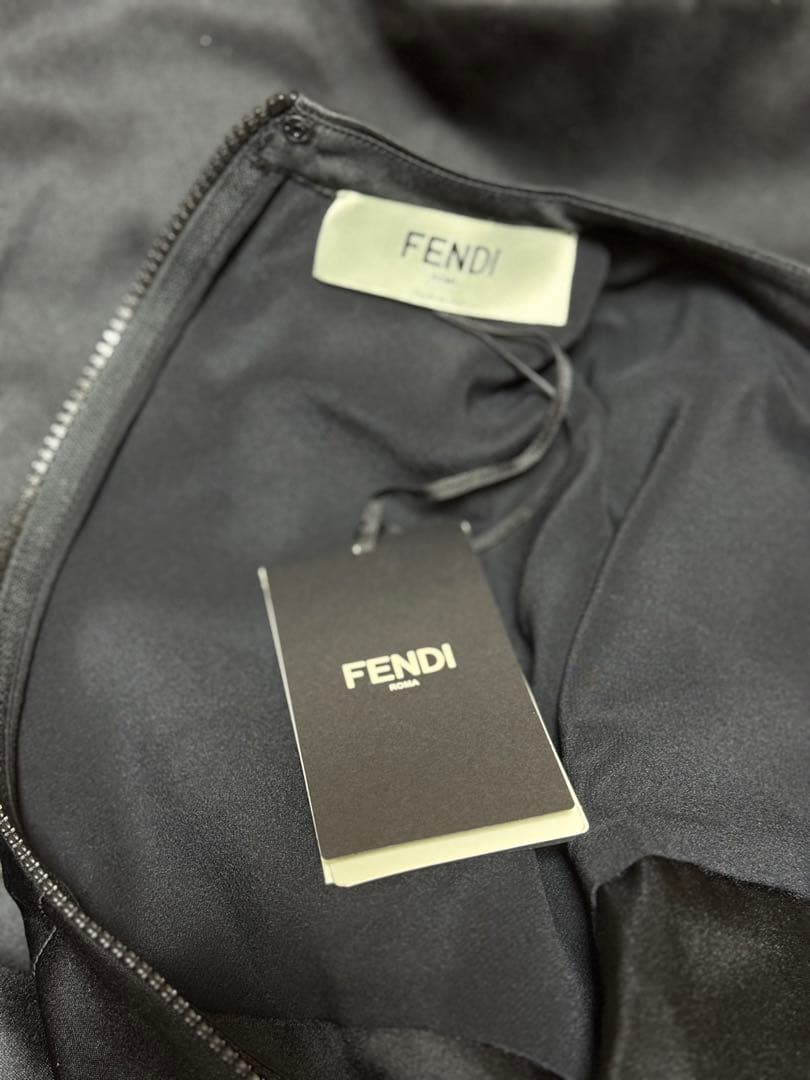 FENDI フェンディ O'Lock ドレス ワンピース46 シルク