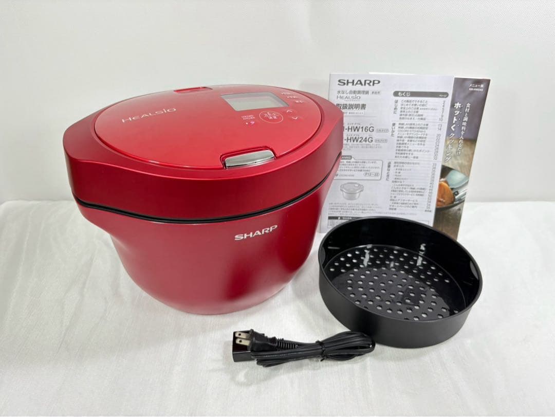 SHARP 水なし自動調理鍋 ヘルシオホットクック2.4L KN-HW24G-R