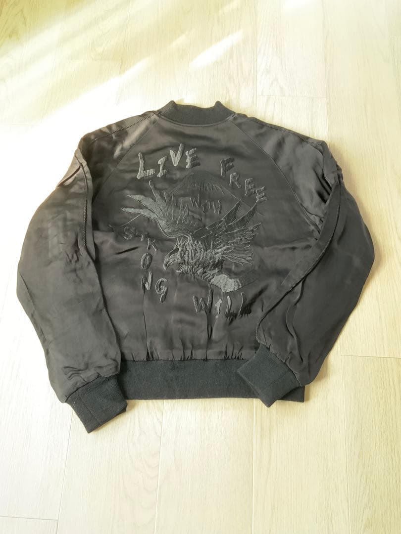 新品未使用！コムデギャルソン港南オールブラック スカジャン　リバーシブルM