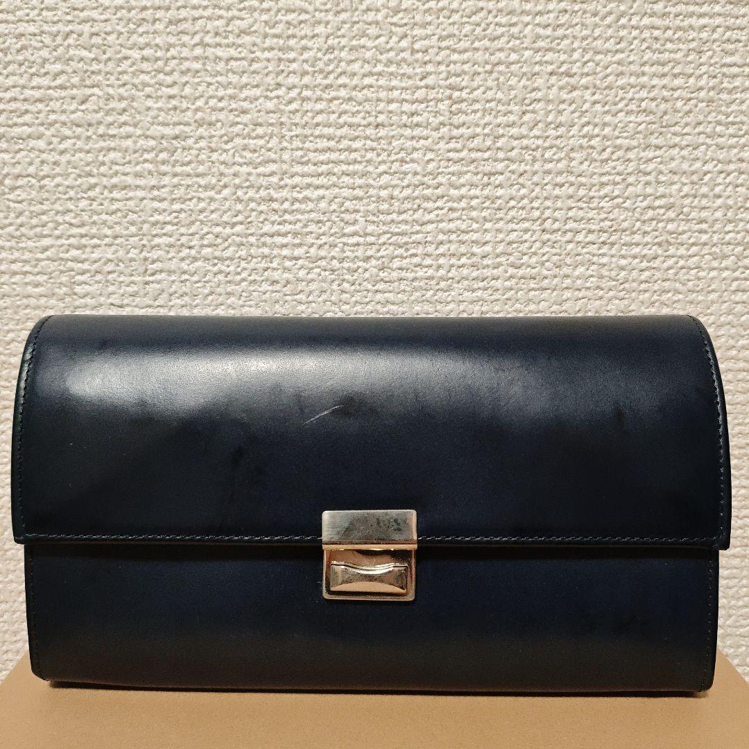 新品★isola 三段錠 ギャルソン財布 ダークネイビー アイソラ
