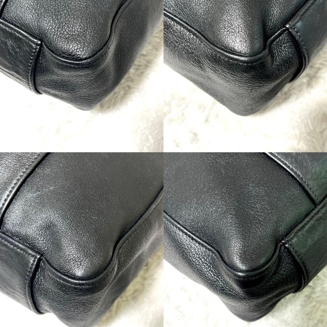 ✨美品✨アニアリ レザー トートバッグ ビジネスバッグ カモフラ 黒 A4可