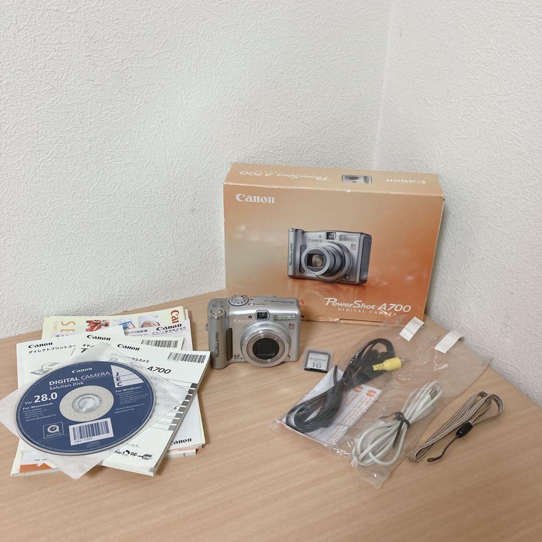 動作確認済　Canon キヤノン PowerShot A700　外箱付　デジカメ