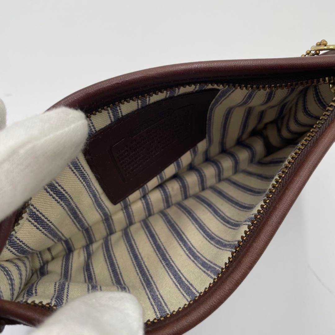 希少 COACH オールドコーチ マルチポーチレザー ダークブラウン 90s