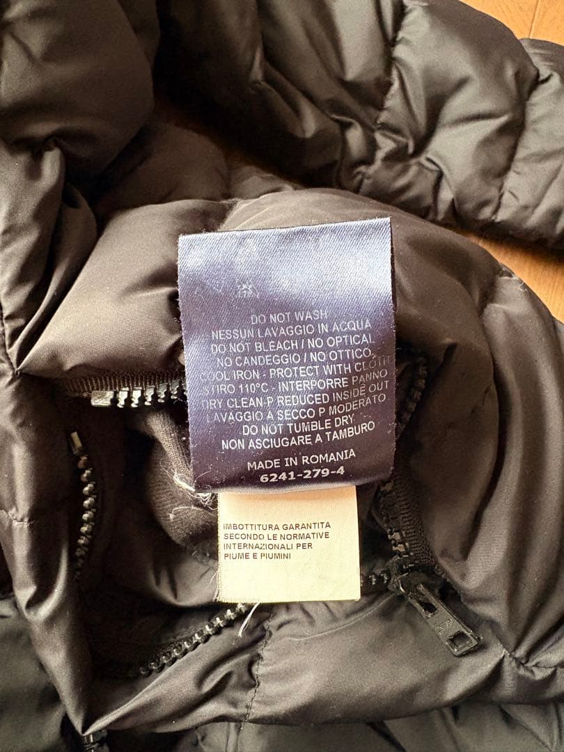 Hernoフード付き ブラック ダウンジャケットM