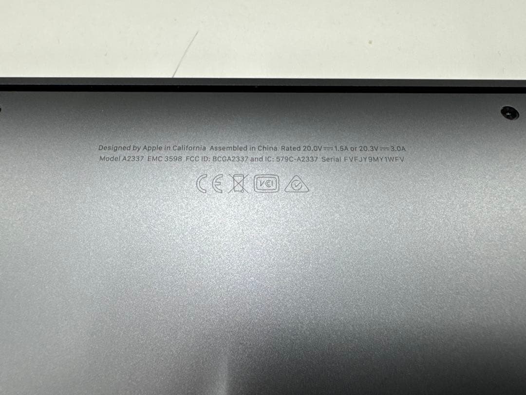 MacBook Air 2020 M1 メモリ8GB SSD256GB