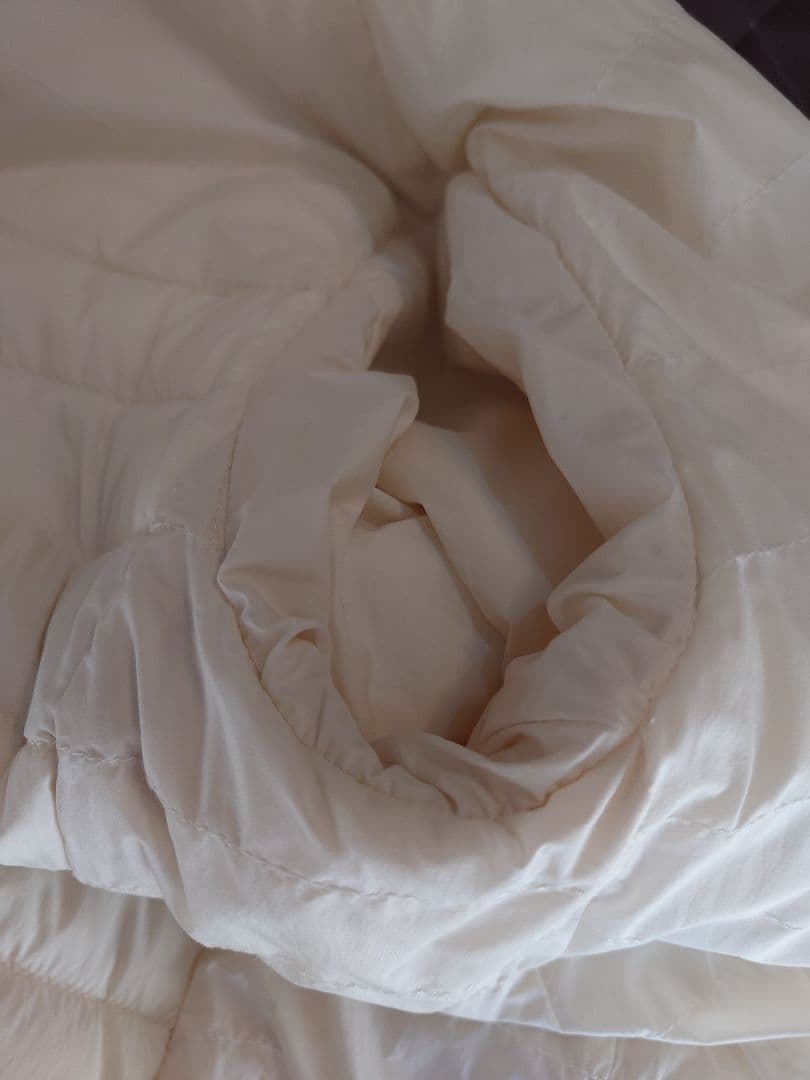 ヘルノ　ダウンコート　ハイブリッド　白ホワイト　ポリアミドコットン42