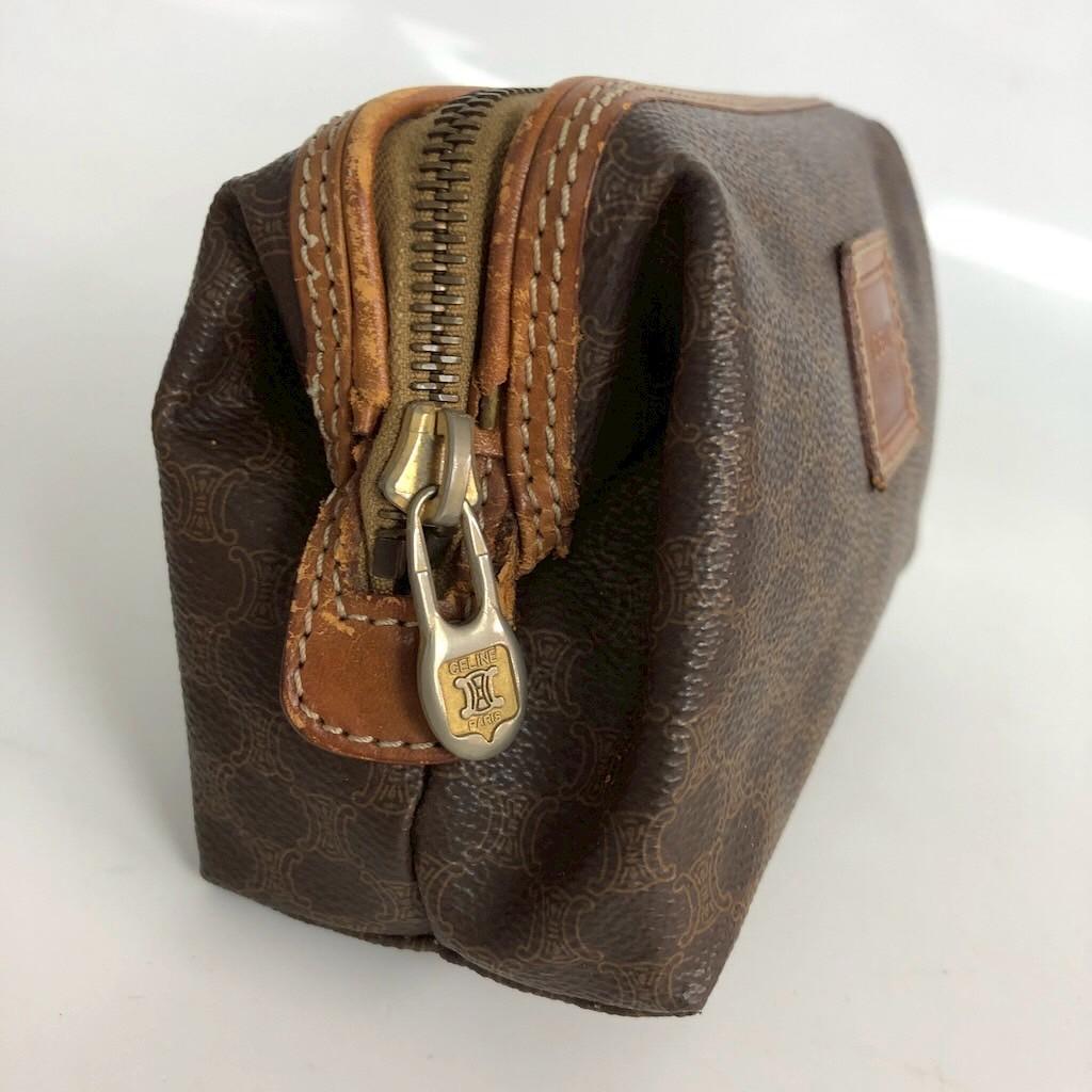 CELINE セリーヌ ポーチ マカダム ブラウン 小物 レディース ブランド