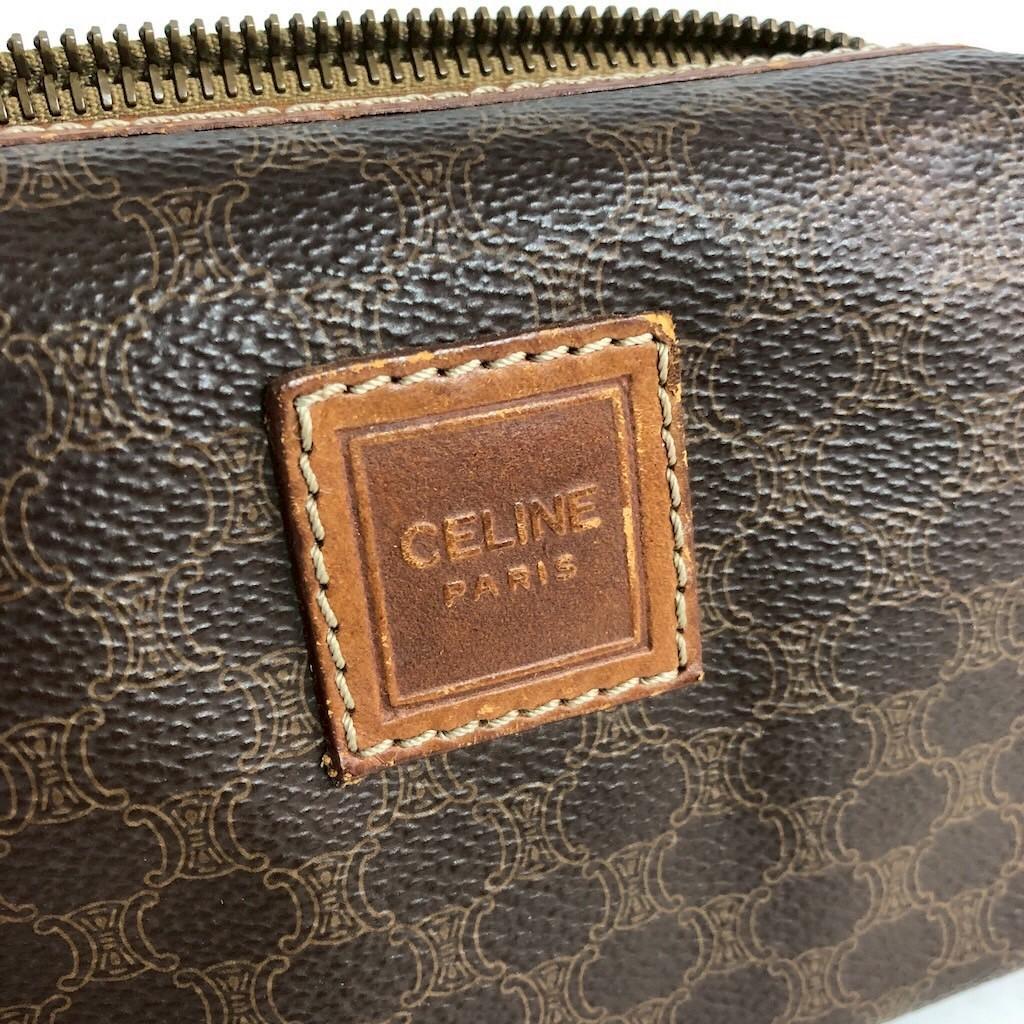 CELINE セリーヌ ポーチ マカダム ブラウン 小物 レディース ブランド
