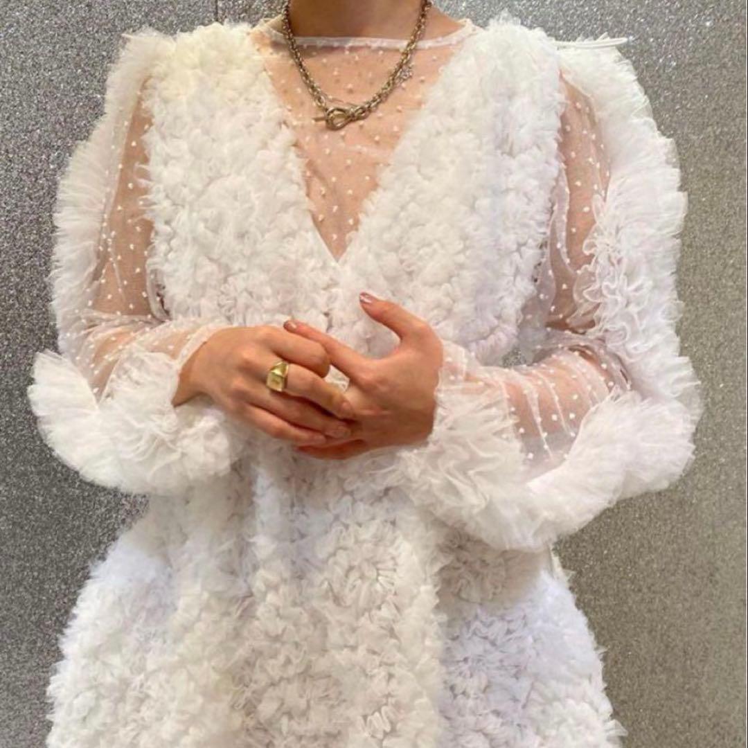 【れ】NOELLE SHEER DRESS Bibiy