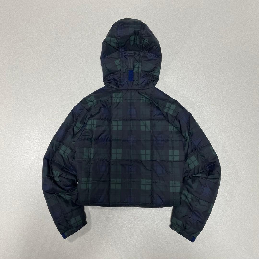 コロンビア hooded puffer jacket チェック　キルティング　S