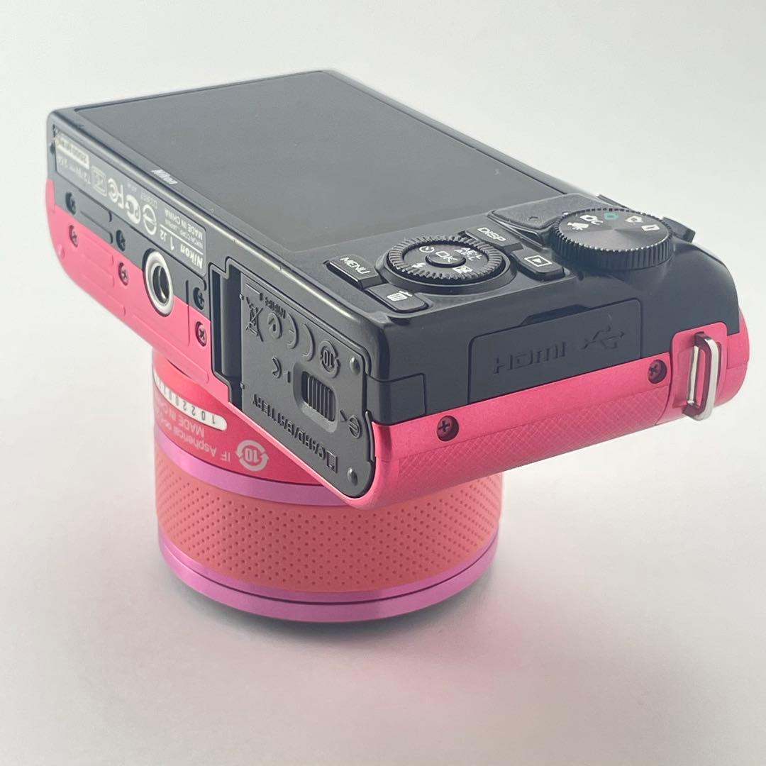 【極上美品・返品保証】Nikon1 J2ピンク10-30 レンズキット