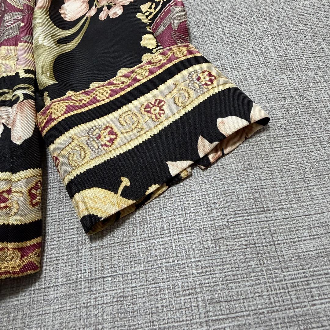 【美品】エトロ　ETRO　シルク100％　総柄ブラウス　サイズ40
