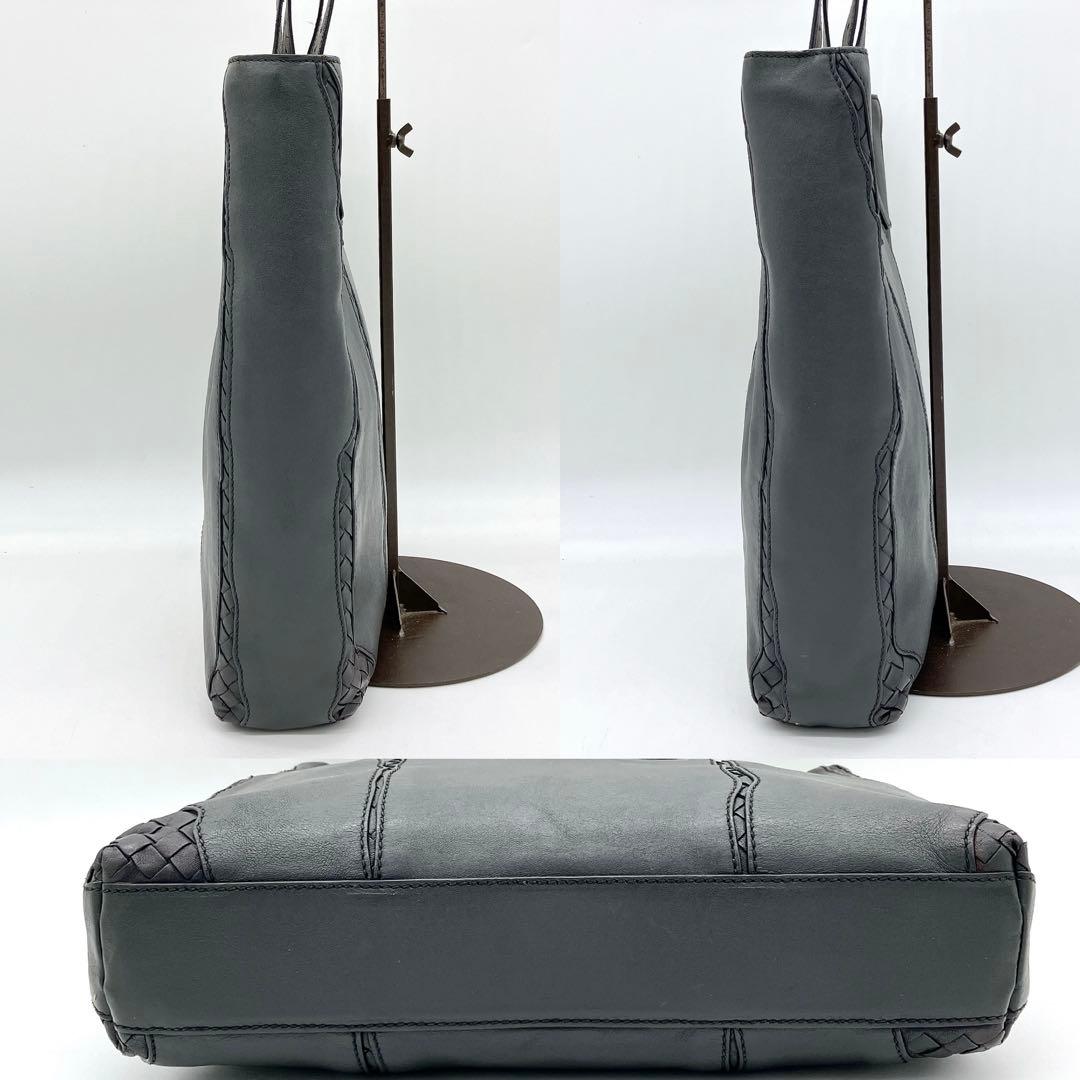 【BOTTEGA VENETA】トートバッグ　イントレチャート　ダークグレー