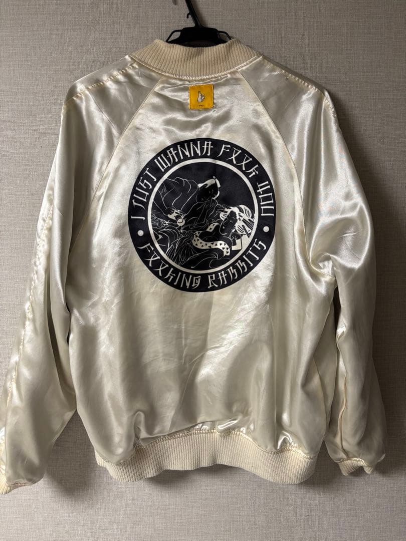 愚*者様 FR2●スカジャン●スーベニア●サテン●Lサイズ●リバーシブル●定番