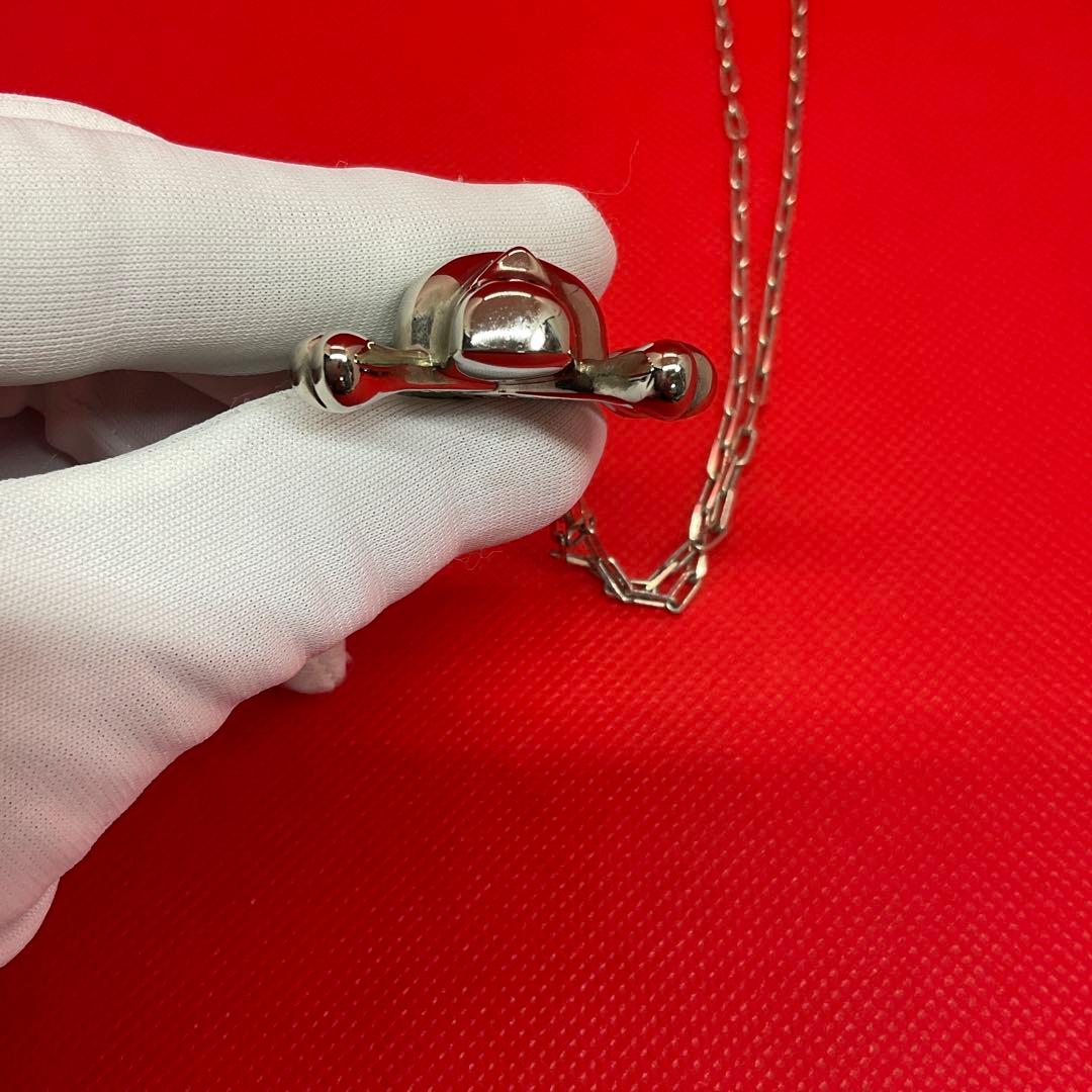 【90s オールド】stussy シルバーネックレス スカルデザイン