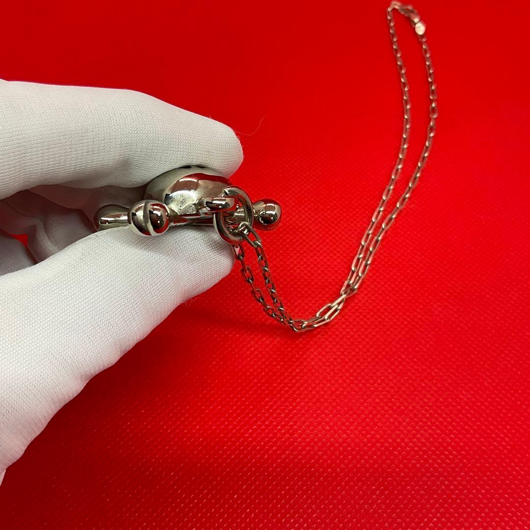 【90s オールド】stussy シルバーネックレス スカルデザイン