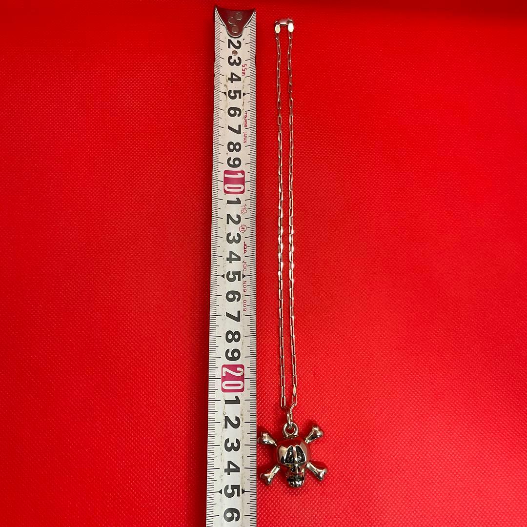 【90s オールド】stussy シルバーネックレス スカルデザイン