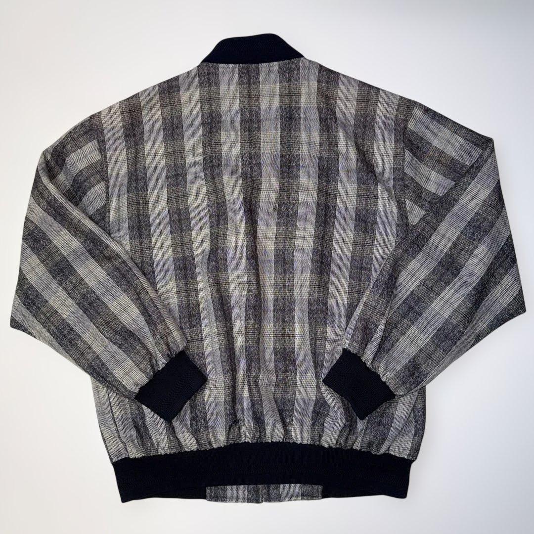 ス*ル様 90s OLD Stüssy チェック柄 ジップジャケット L 刺繍ロ