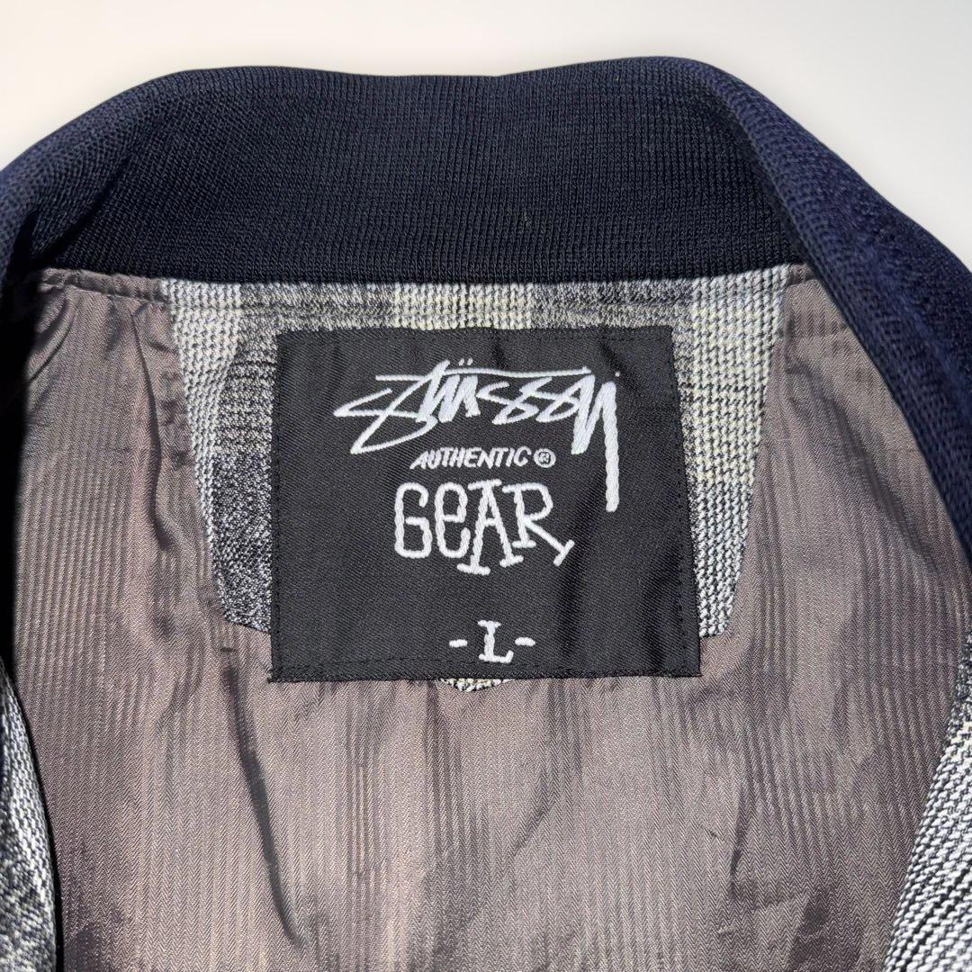 ス*ル様 90s OLD Stüssy チェック柄 ジップジャケット L 刺繍ロ