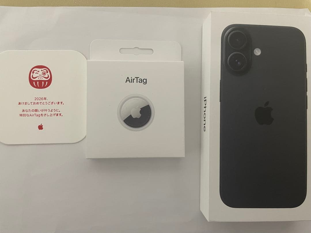 新品未開封iPhone16ブラック128GB+2026年限定AirTag