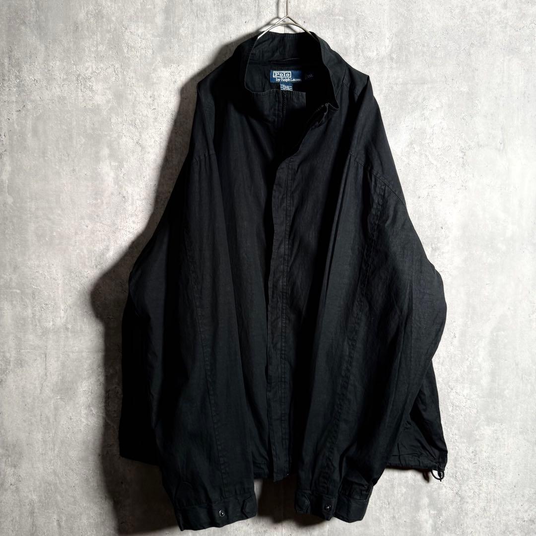 ⭐️希少⭐️ラルフローレン ジップアップブルゾン XXL 90s ririジップ 黒