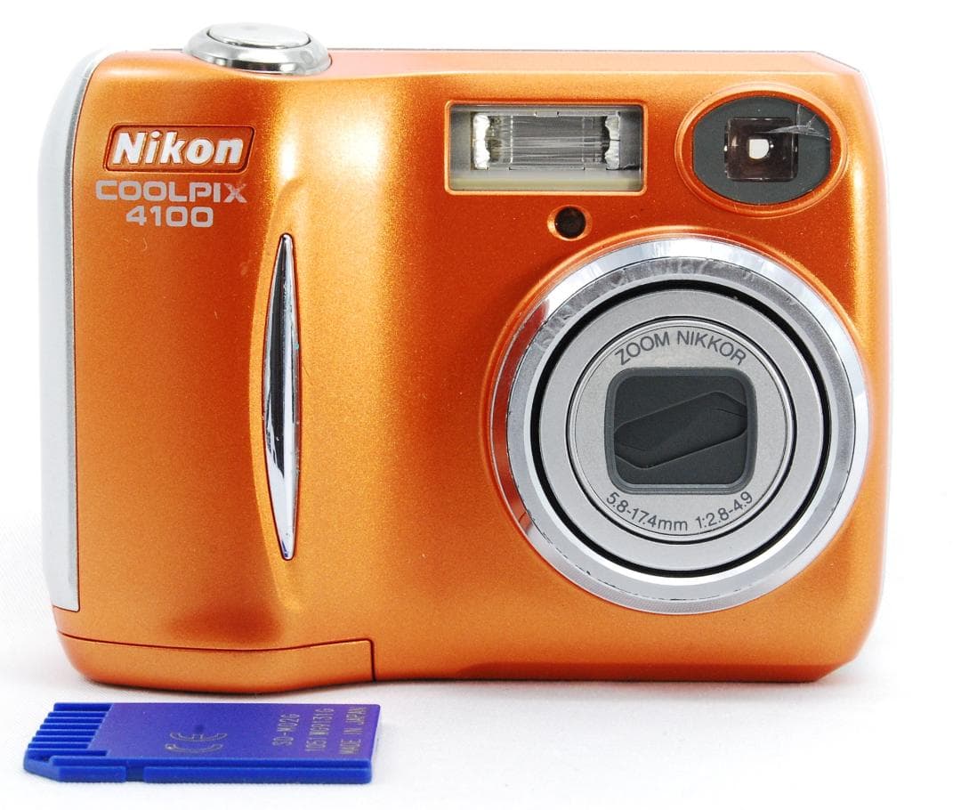 【外装美品/動作確認済】Nikon CoolPix E4100 オレンジ SD付