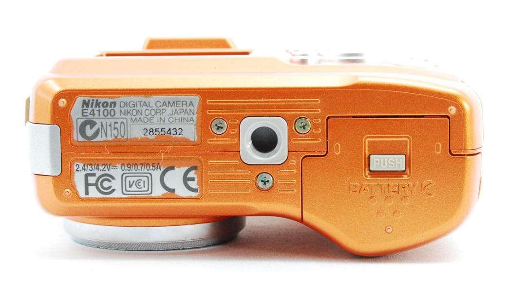 【外装美品/動作確認済】Nikon CoolPix E4100 オレンジ SD付