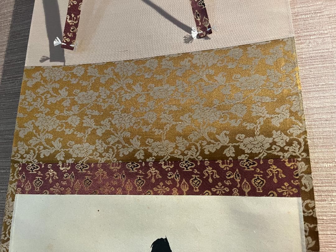 長谷川寛州 茶掛軸（紙本） 「清風万里秋」 墨 落款,印有 共箱