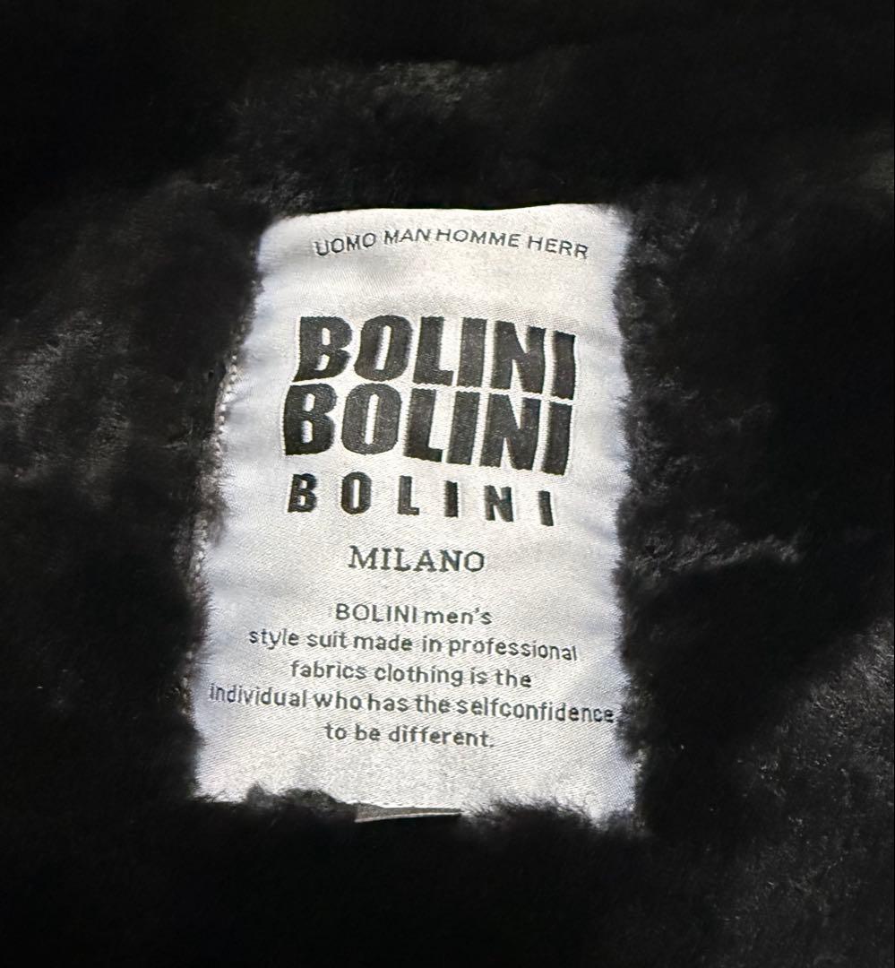 BOLINI ムートンジャケット　シープスキン　リアルムートン　パッチワーク柄