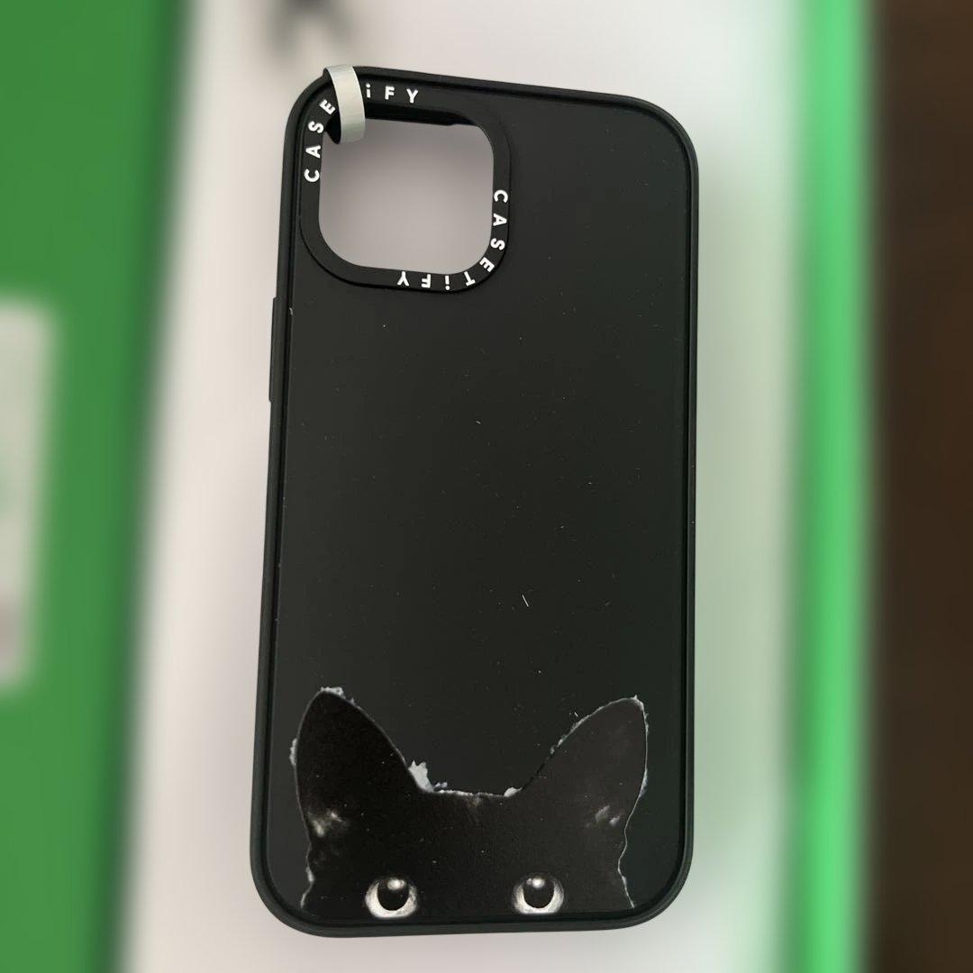 CASETiFY iPhone13mini 黒猫スマホケース