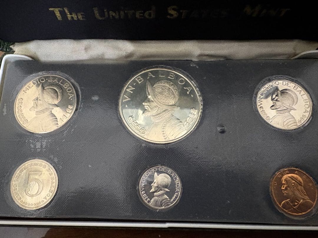 1973年 パナマ プルーフ 6種セット【米国造幣局製造】銀貨含
