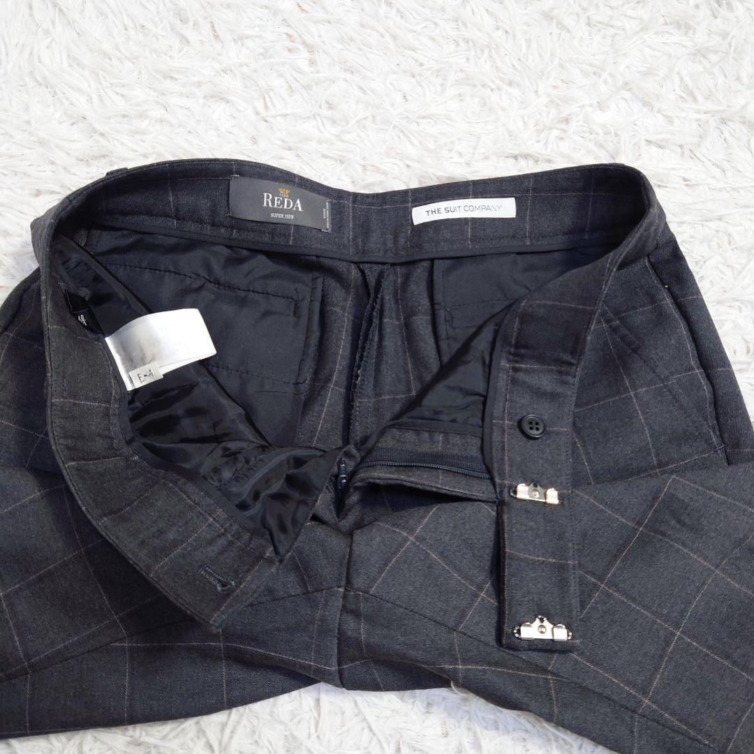 ザスーツカンパニー✕レダ　パンツスーツ　イタリア製生地　グレー　チェック　38