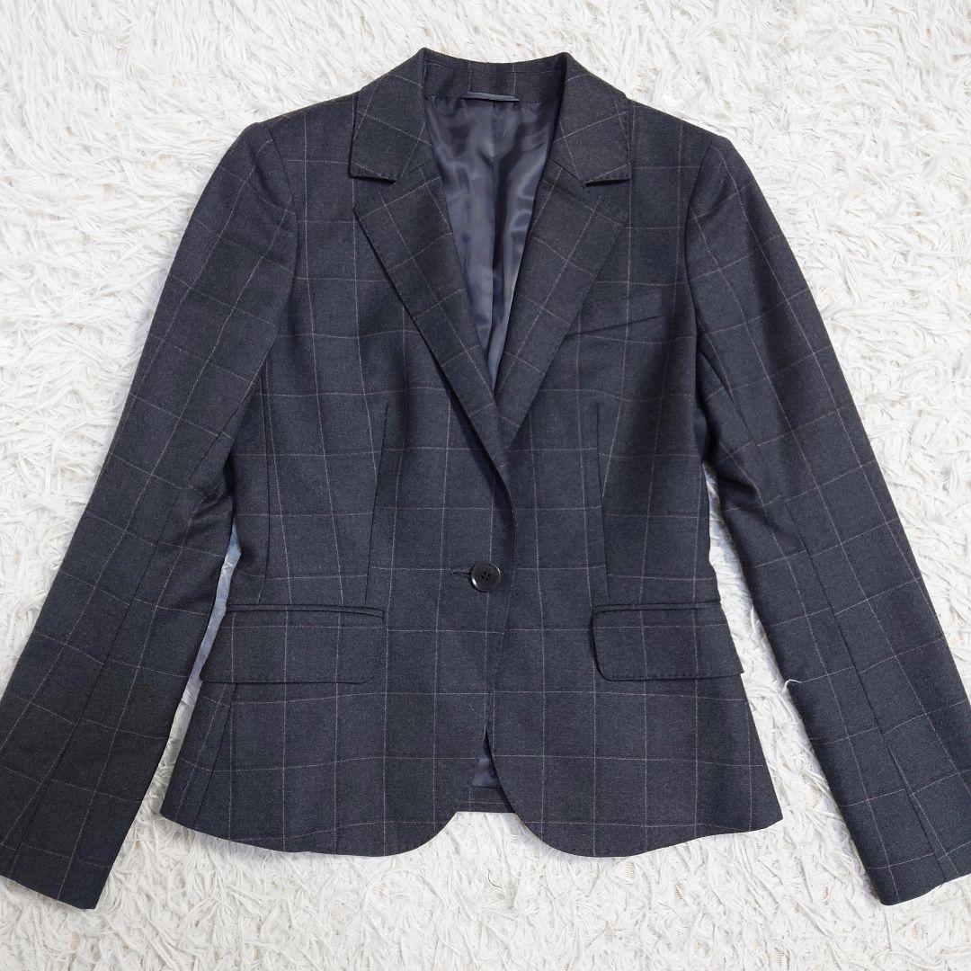 ザスーツカンパニー✕レダ　パンツスーツ　イタリア製生地　グレー　チェック　38